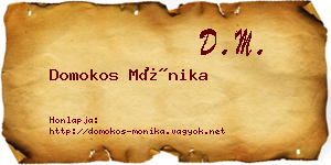 Domokos Mónika névjegykártya